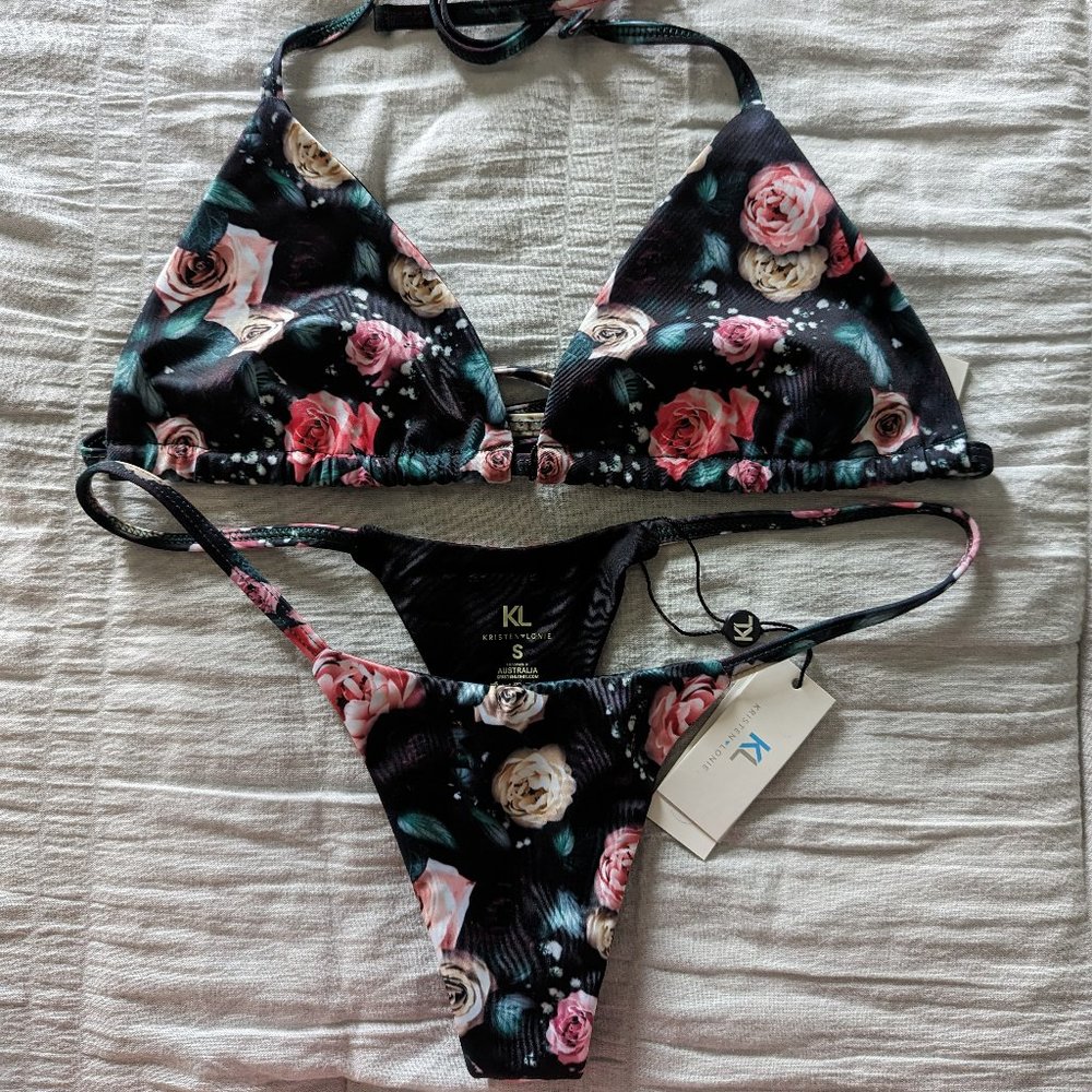 2pc KL (Kristen Lonie) swim Brazilian bikini NWT
